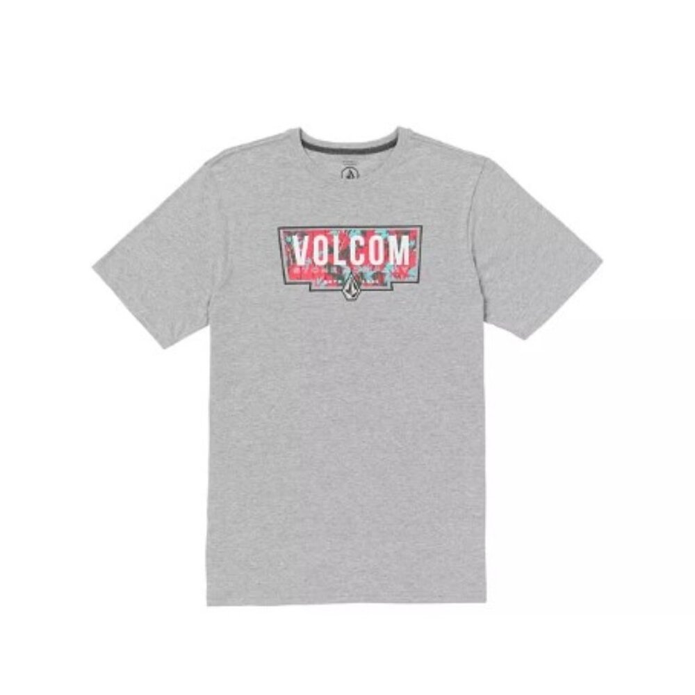 NWT Volcom Boys Fill Up Short Sleeve Tee MSRP $22 Heather Grey